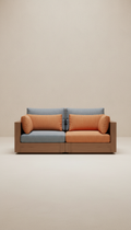 Sofá modular em madeira laqueada